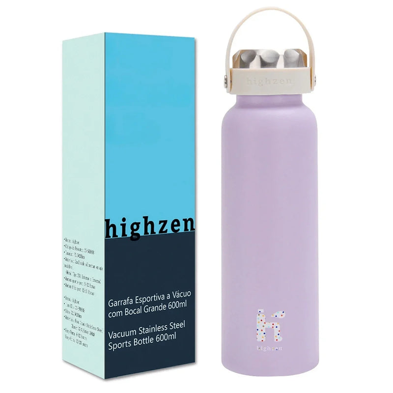 Garrafa Térmica de Aço Inoxidável 600ml