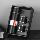 Vacuum Bottle Kit Garrafa Térmica Inox 500ml + Xícaras Bebidas Fria ou Quente