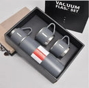Vacuum Bottle Kit Garrafa Térmica Inox 500ml + Xícaras Bebidas Fria ou Quente